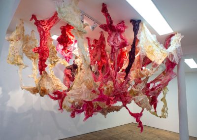Sky skin | 2024 | organza, latex, pins | 4M x 3M x 3M