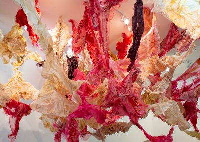 Sky skin | 2024 | organza, latex, pins | 4M x 3M x 3M