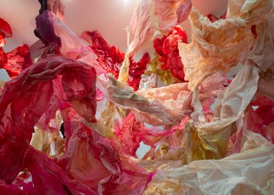 Sky skin | 2024 | organza, latex, pins | 4M x 3M x 3M
