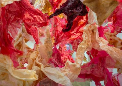 Sky skin | 2024 | organza, latex, pins | 4M x 3M x 3M